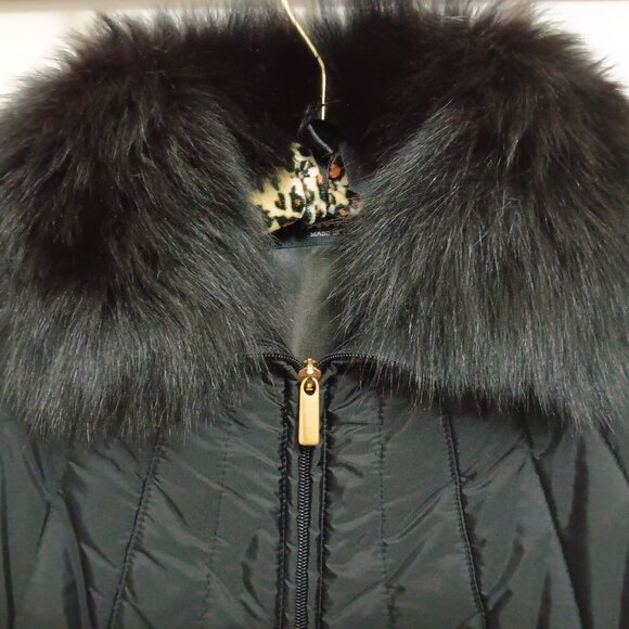 Nanakina Made in Italy insulated jacket with black fox fur collar – sz M / 44 - Picture 4 of 7